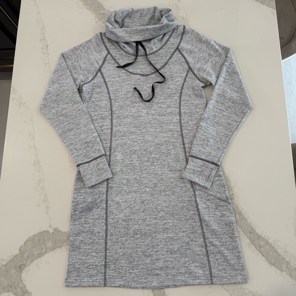 Kuhl Dresses & Skirts - Kuhl Lea Cowl Neck Knit Sweater Dress Womens Medium HeatherGray Outdoor Gorpcore